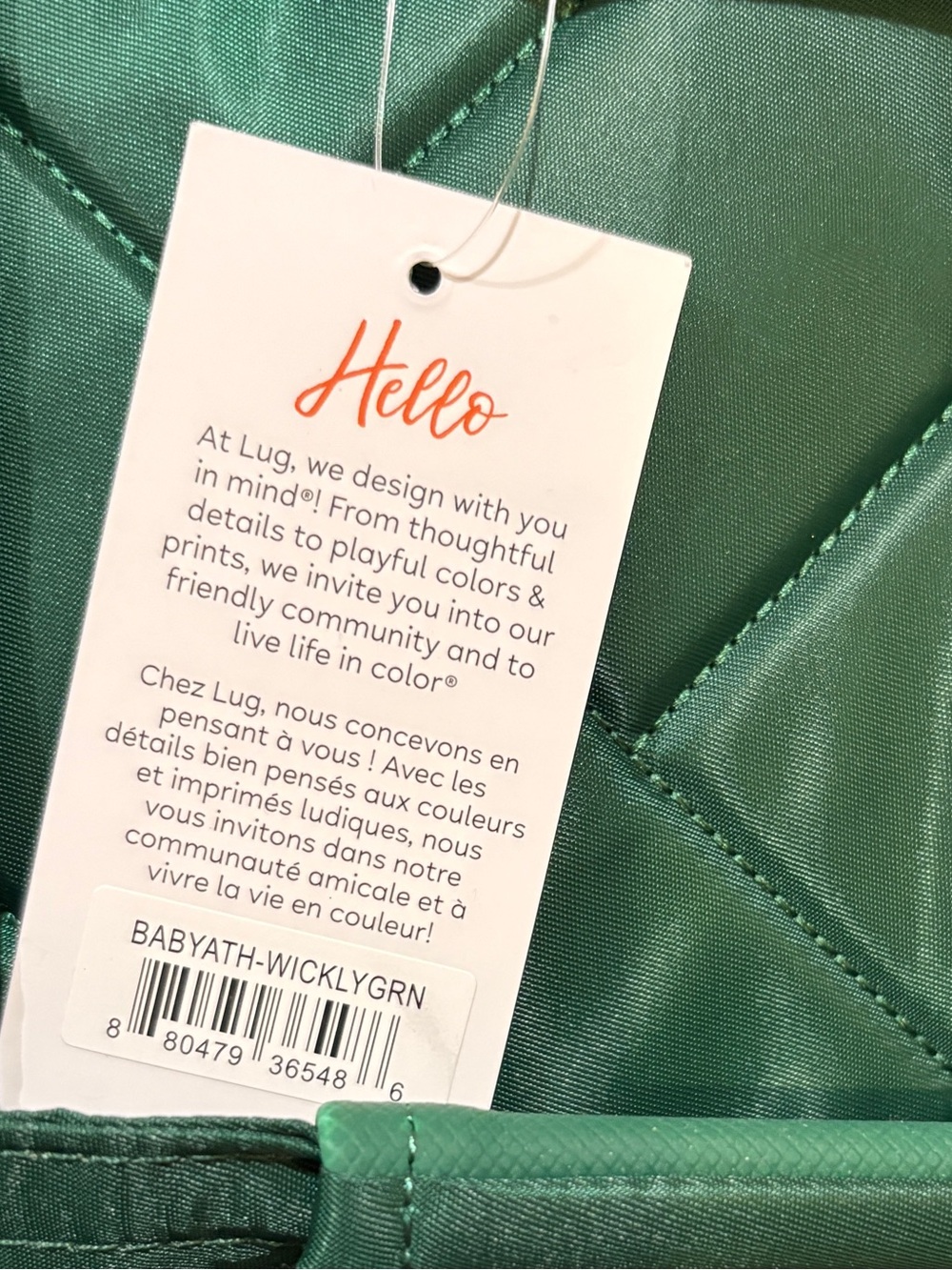 Lug “Baby Yacht” Carryall Tote/Travel Bag. Wickedly Green. NWT - Picture 13 of 14
